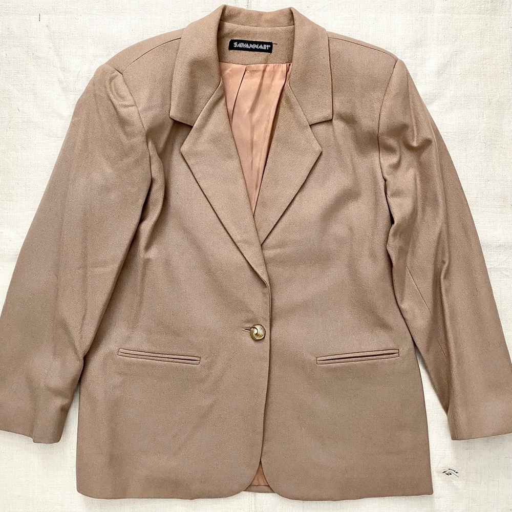 VTG Pure Wool Button Blazer Jacket